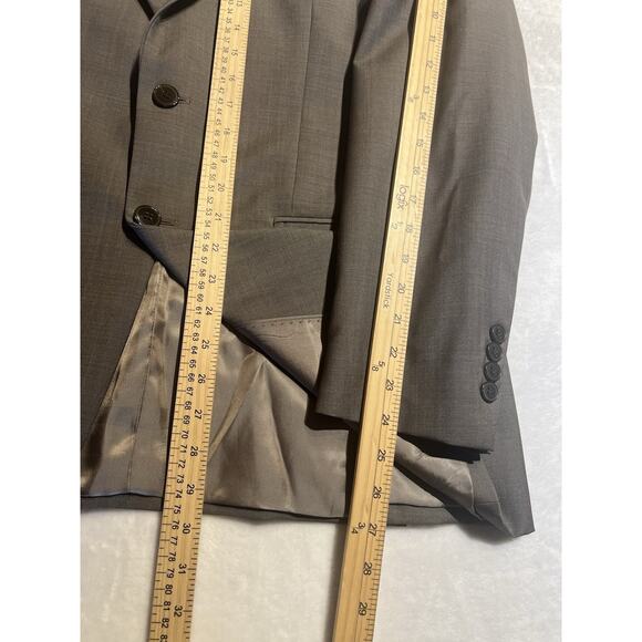 Calvin Klein Mens 42R 34x29 Extreme Slim Taupe Gray 2 Piece Suit Modern - Picture 11 of 16